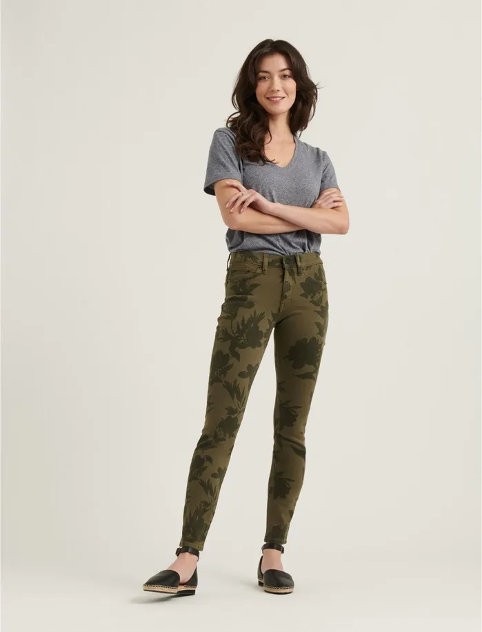 Jeans Women Lucky Brand Mid Rise Ava Skinny Jean Floral Camo