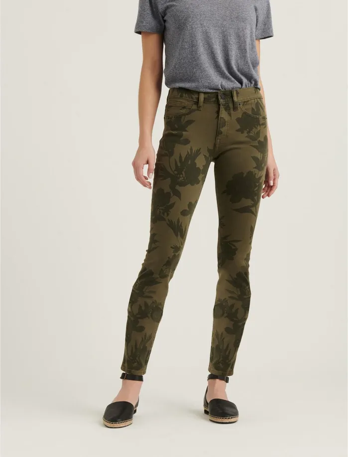 Jeans Women Lucky Brand Mid Rise Ava Skinny Jean Floral Camo