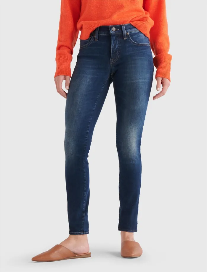 Jeans Women Lucky Brand Mid Rise Ava Super Skinny Jean Cranberry Black