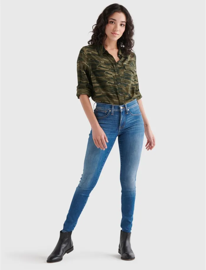 Jeans Women Lucky Brand Mid Rise Ava Super Skinny Jean Sunrise