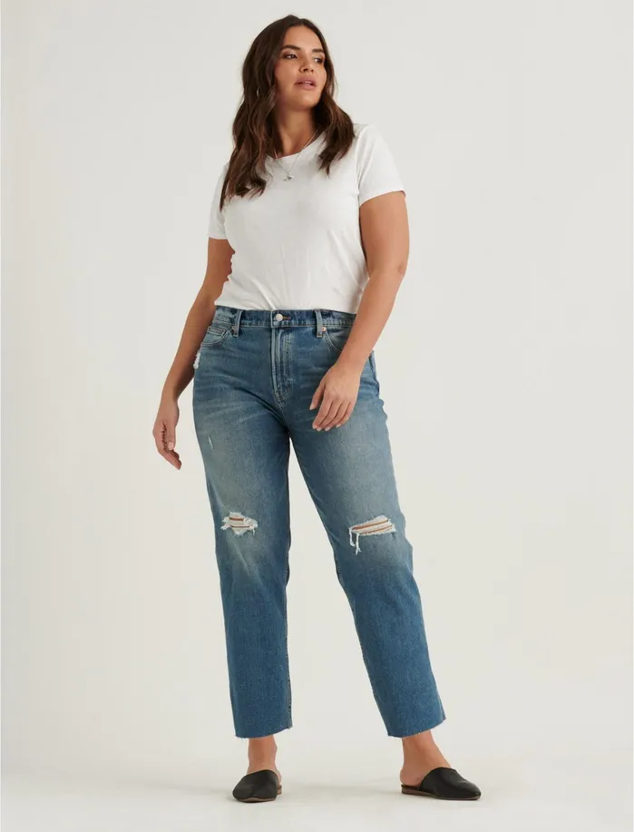 Jeans Women Lucky Brand Mid Rise Boyfriend Jean Progress Dest Ct