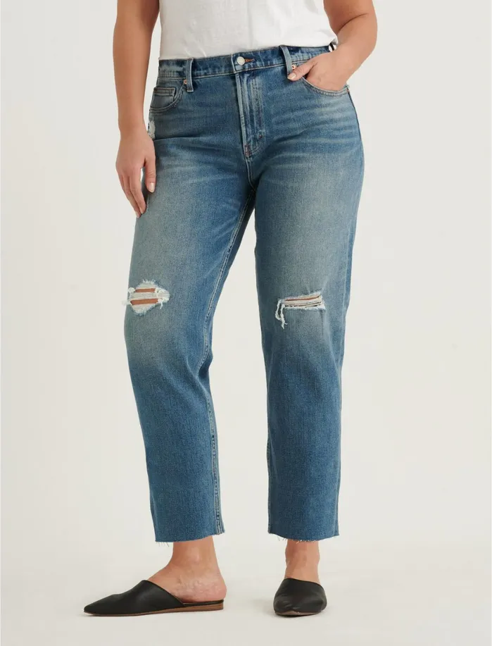 Jeans Women Lucky Brand Mid Rise Boyfriend Jean Progress Dest Ct