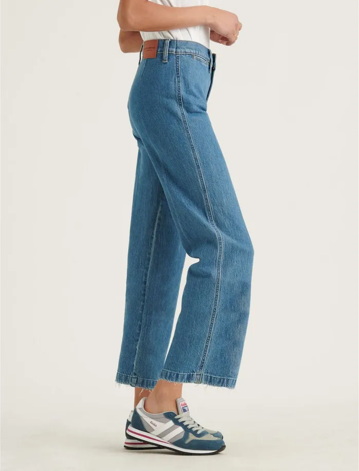 Jeans Women Lucky Brand Mid Rise Crop Wide Leg Jean Flow Ct