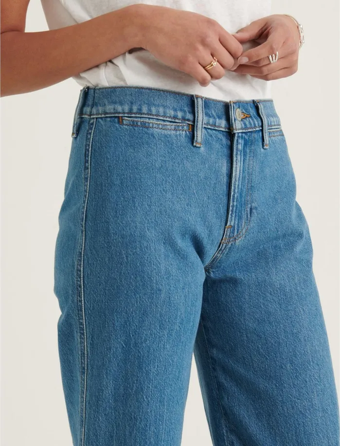 Jeans Women Lucky Brand Mid Rise Crop Wide Leg Jean Flow Ct
