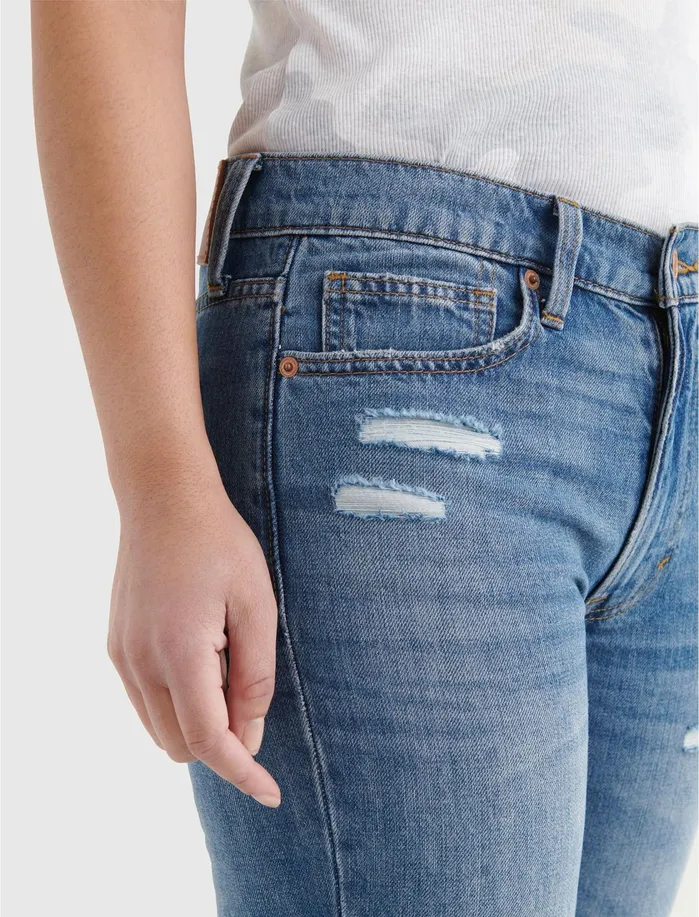 Jeans Women Lucky Brand The MidRise Boy Jean Hurricane Dest