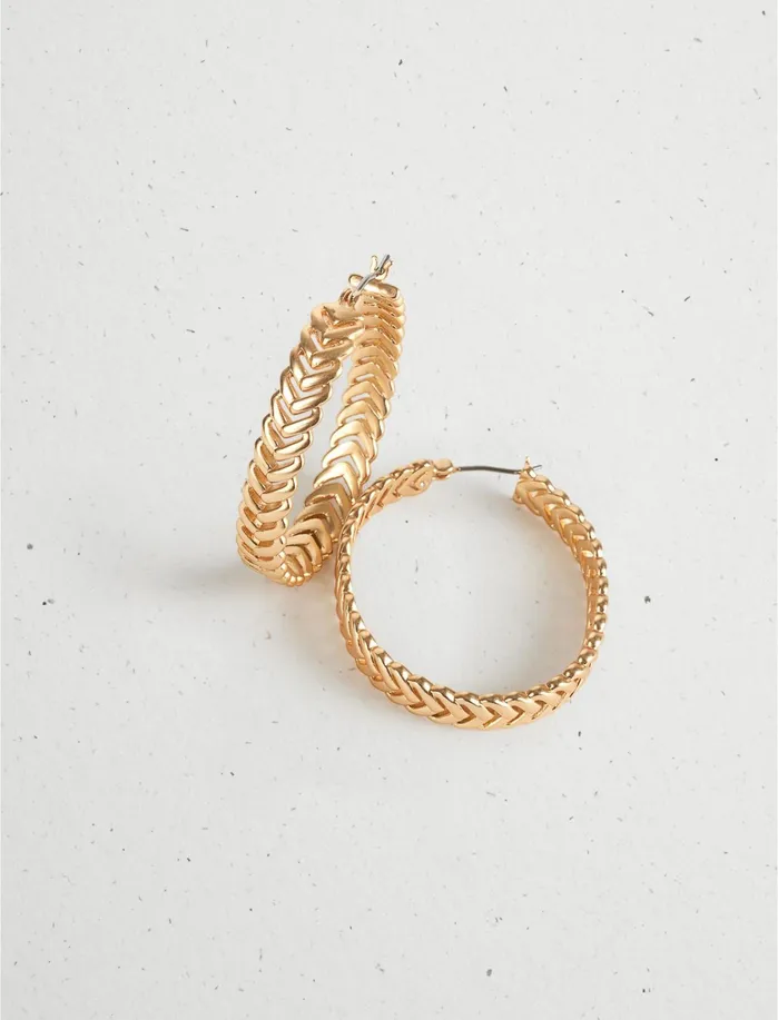 Jewelry Women Lucky Brand Braided Hoops Gold