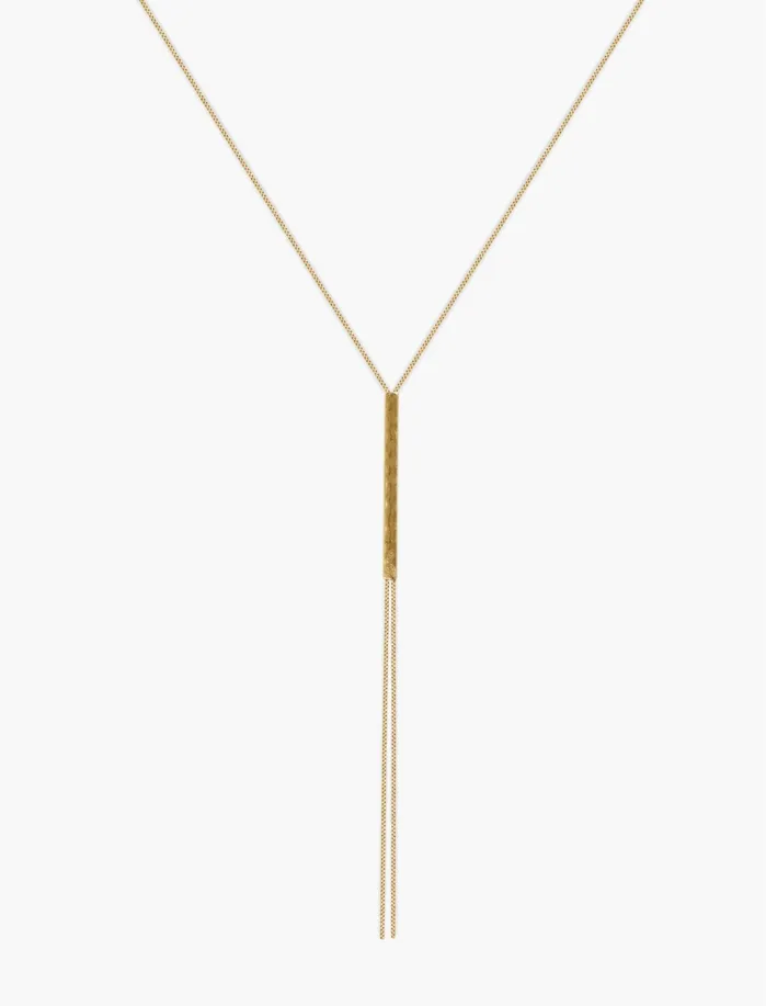 Jewelry Women Lucky Brand Modern Bar Y Necklace Gold