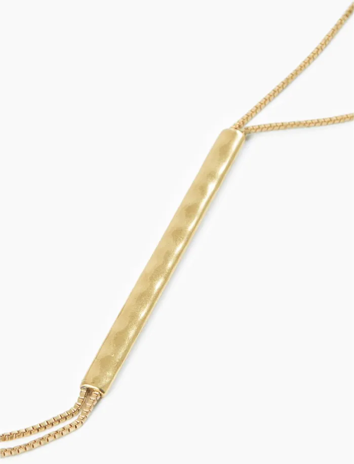 Jewelry Women Lucky Brand Modern Bar Y Necklace Gold