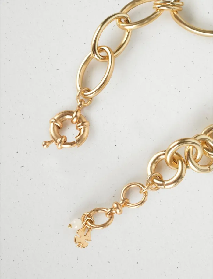 Jewelry Women Lucky Brand Open Link Chain Bracelet Gold
