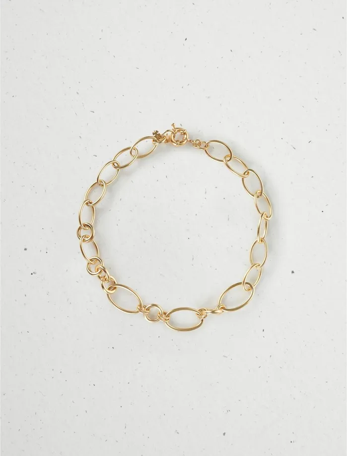 Jewelry Women Lucky Brand Open Link Collar Necklace Gold