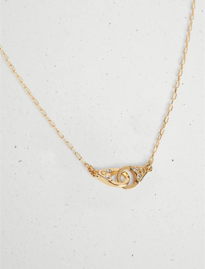 Jewelry Women Lucky Brand Pave Handcuff Necklace Gold