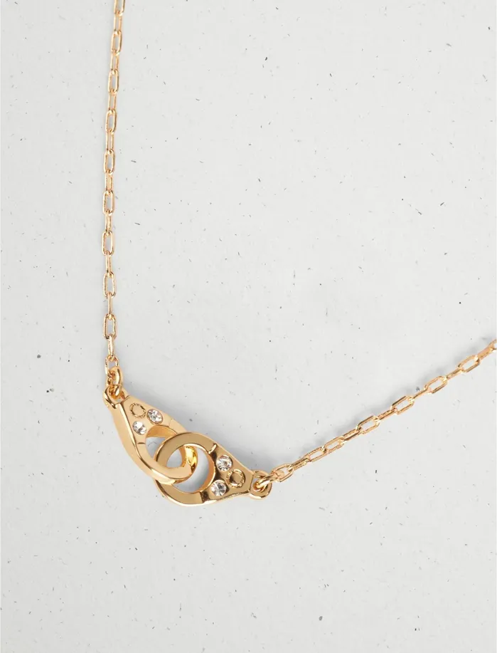 Jewelry Women Lucky Brand Pave Handcuff Necklace Gold