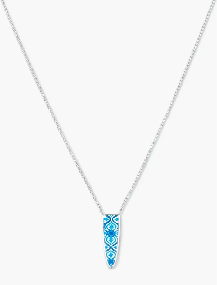 Jewelry Women Lucky Brand Reversible Mosaic Pendant Necklace Two Tone