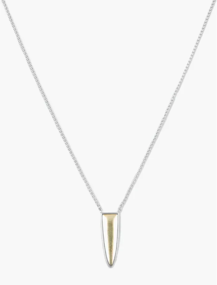 Jewelry Women Lucky Brand Reversible Mosaic Pendant Necklace Two Tone