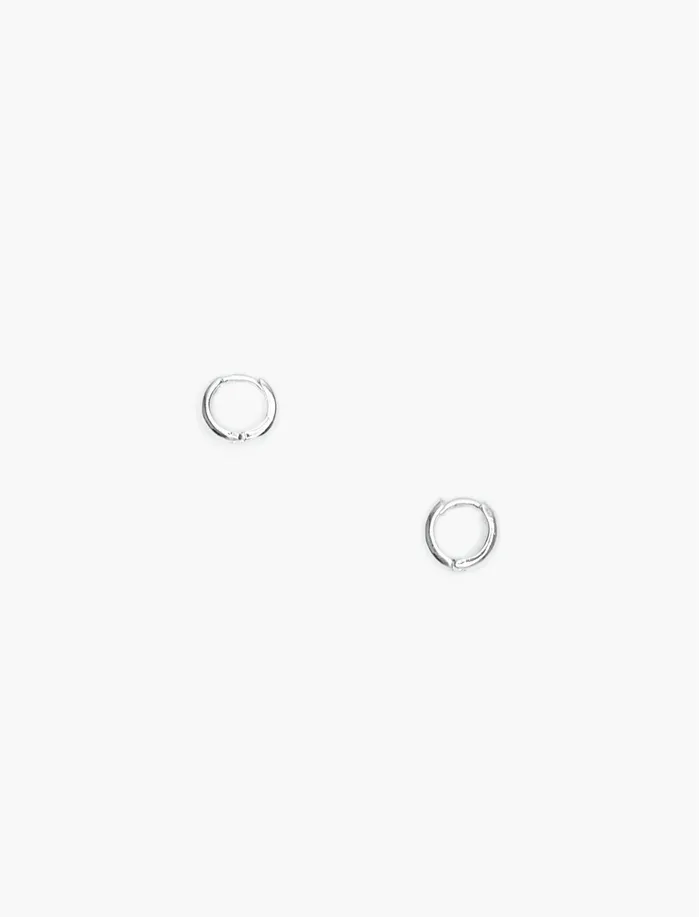 Jewelry Women Lucky Brand Silver Hoop Huggie Earrings Silver