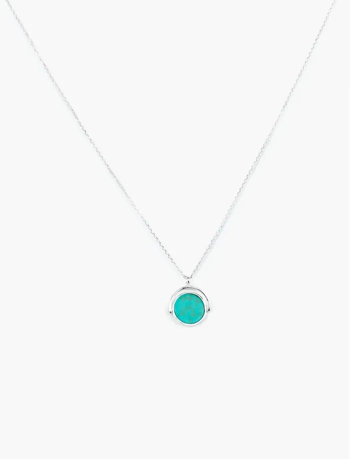 Jewelry Women Lucky Brand Summer Flip Necklace Silver