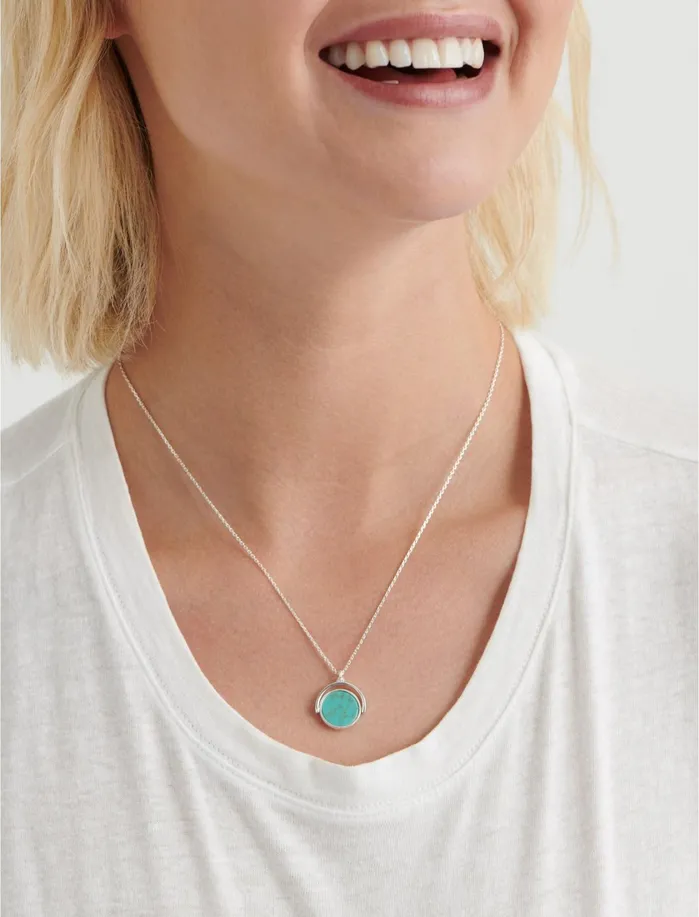 Jewelry Women Lucky Brand Summer Flip Necklace Silver