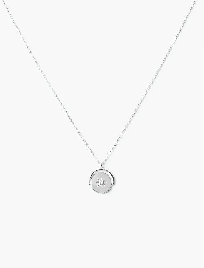 Jewelry Women Lucky Brand Summer Flip Necklace Silver