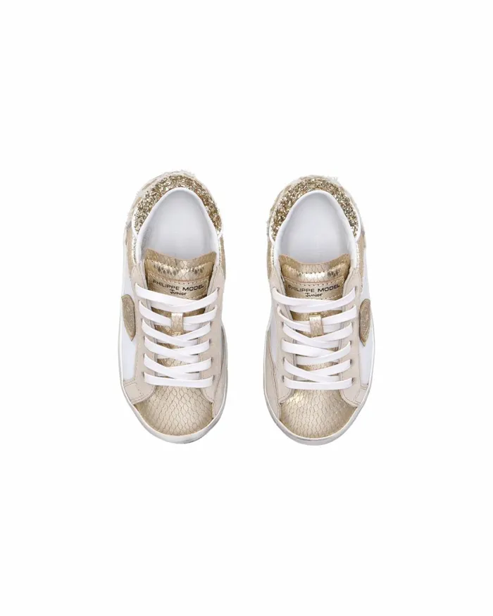 Kids Paris Sneakers Baby039s White Gold Shoes Philippe Model Paris Kids Baby 1627