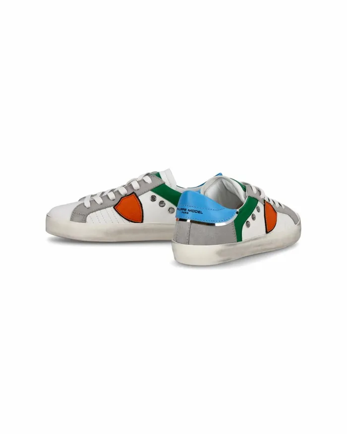Kids Paris Sneakers Junior039s White Green Shoes Philippe Model Paris Kids Junior 2840