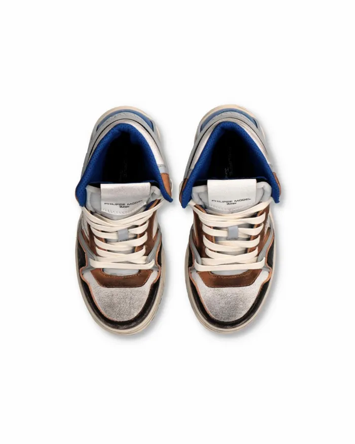 Kids Sneakers La Grande Tennis Kids White Blue JUNIOR Philippe Model Paris Kids Junior 2840