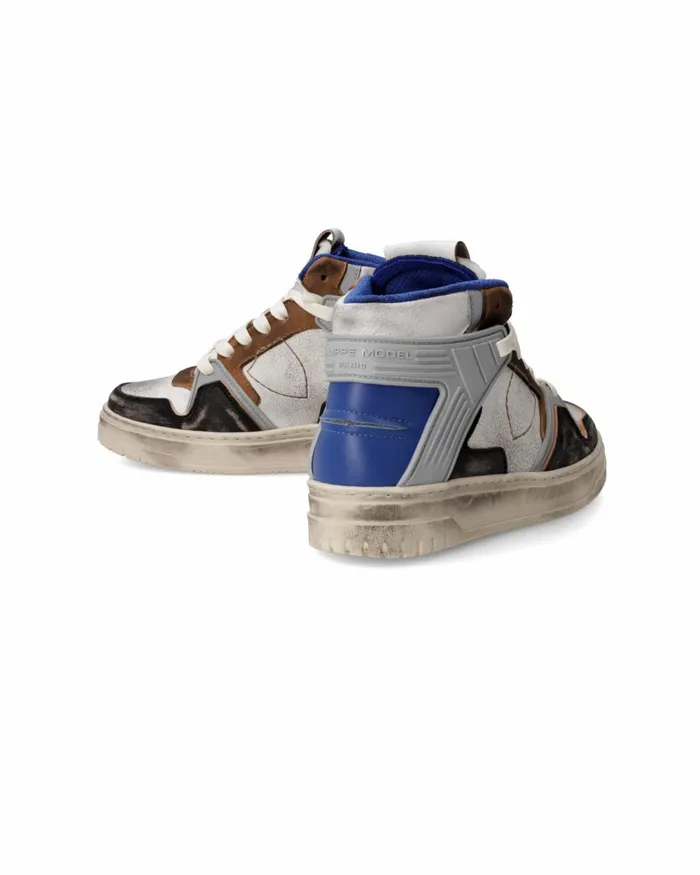 Kids Sneakers La Grande Tennis Kids White Blue JUNIOR Philippe Model Paris Kids Junior 2840