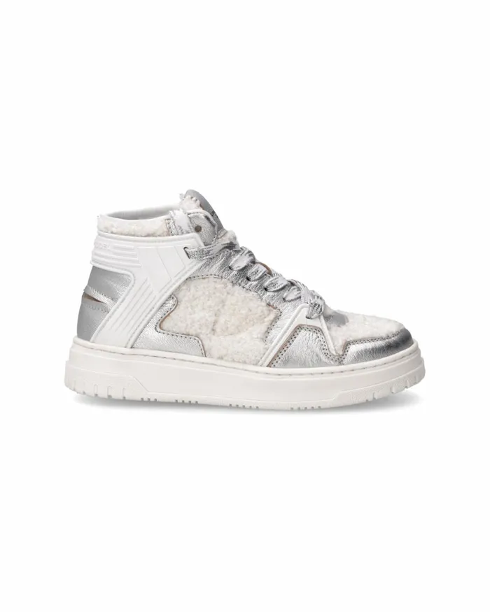 Kids Sneakers La Grande Tennis Kids White Silver JUNIOR Philippe Model Paris Kids Junior 2840