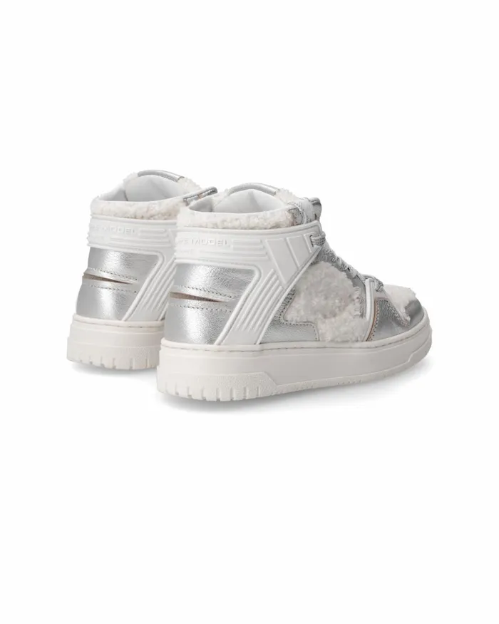 Kids Sneakers La Grande Tennis Kids White Silver JUNIOR Philippe Model Paris Kids Junior 2840