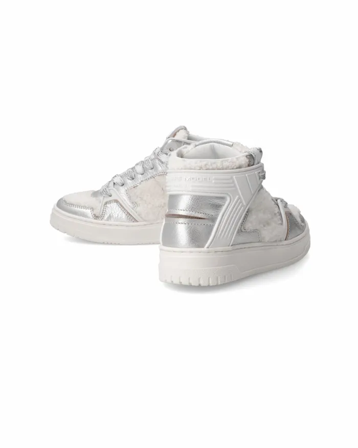 Kids Sneakers La Grande Tennis Kids White Silver JUNIOR Philippe Model Paris Kids Junior 2840