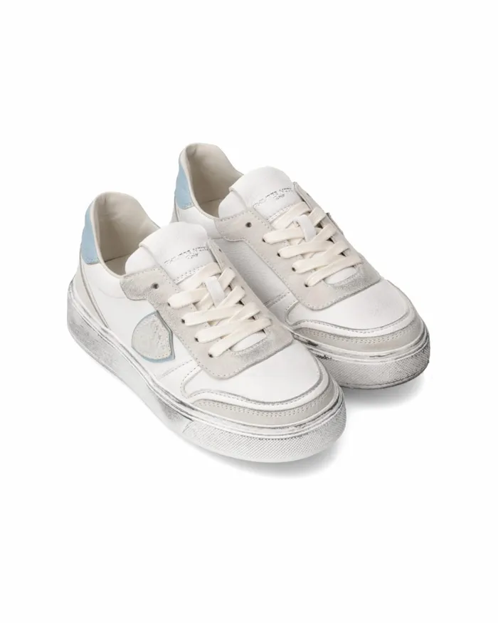 Kids Sneakers Nice Tennis Kids White Turquoise JUNIOR Philippe Model Paris Kids Junior 2840 Kids Sneakers Nice Tennis Kids White Turquoise JUNIOR Philippe Model Paris Kids Junior 2840