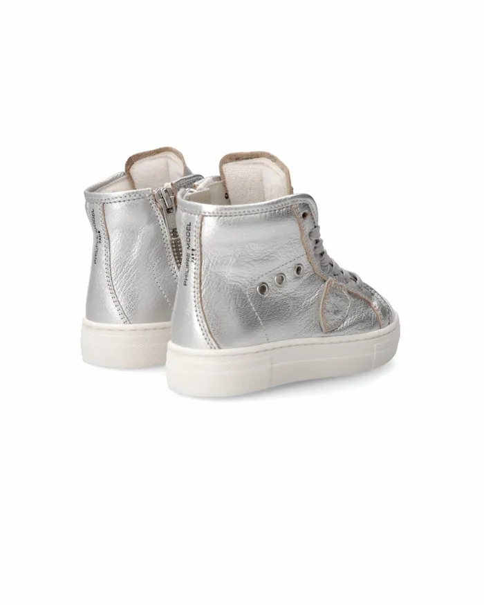 Kids Sneakers Paris Haute Tennis Baby Silver BABY Philippe Model Paris Kids Mini Me