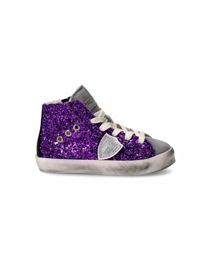 Kids Sneakers Paris Tennis Baby Purple Grey BABY Philippe Model Paris Kids Baby 1627