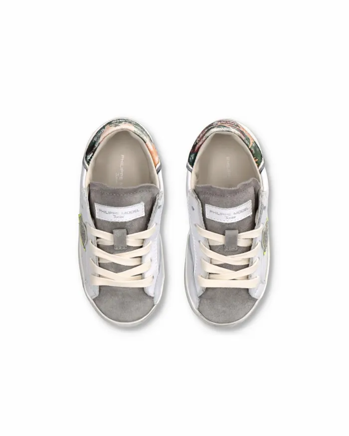 Kids Sneakers Paris Tennis Baby White Fluo Green BABY Philippe Model Paris Kids Baby 1627