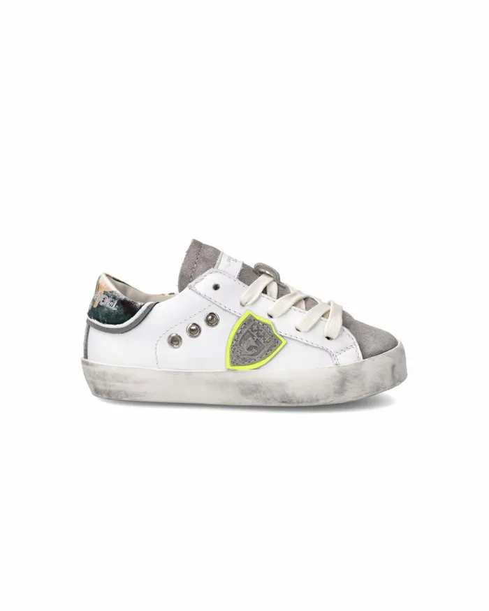Kids Sneakers Paris Tennis Baby White Fluo Green BABY Philippe Model Paris Kids Baby 1627