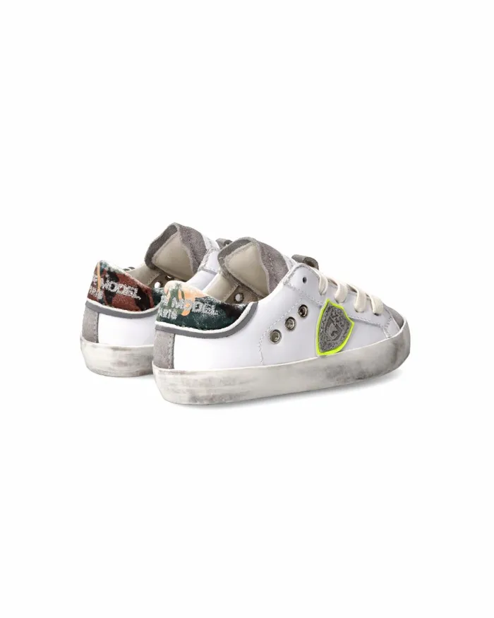 Kids Sneakers Paris Tennis Baby White Fluo Green BABY Philippe Model Paris Kids Baby 1627