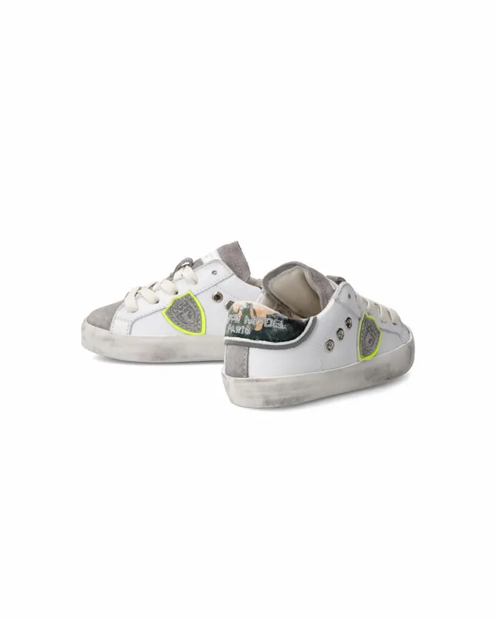 Kids Sneakers Paris Tennis Baby White Fluo Green BABY Philippe Model Paris Kids Baby 1627