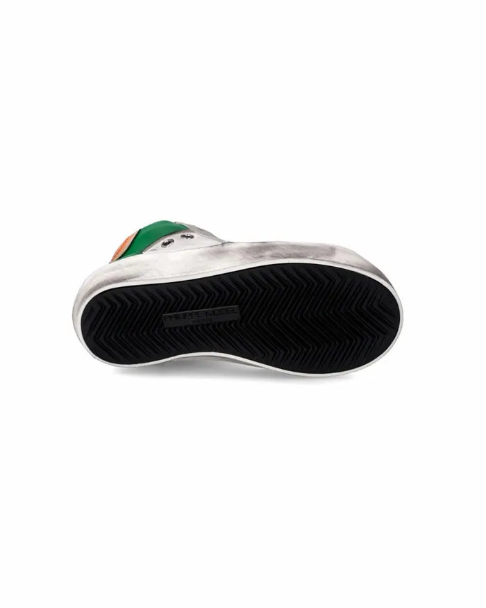 Kids Sneakers Paris Tennis Baby White Green Orange BABY Philippe Model Paris Kids Baby 1627