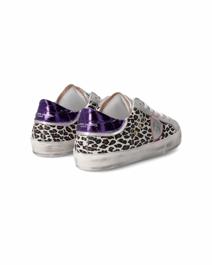 Kids Sneakers Paris Tennis Junior Purple Silver JUNIOR Philippe Model Paris Kids Mini Me