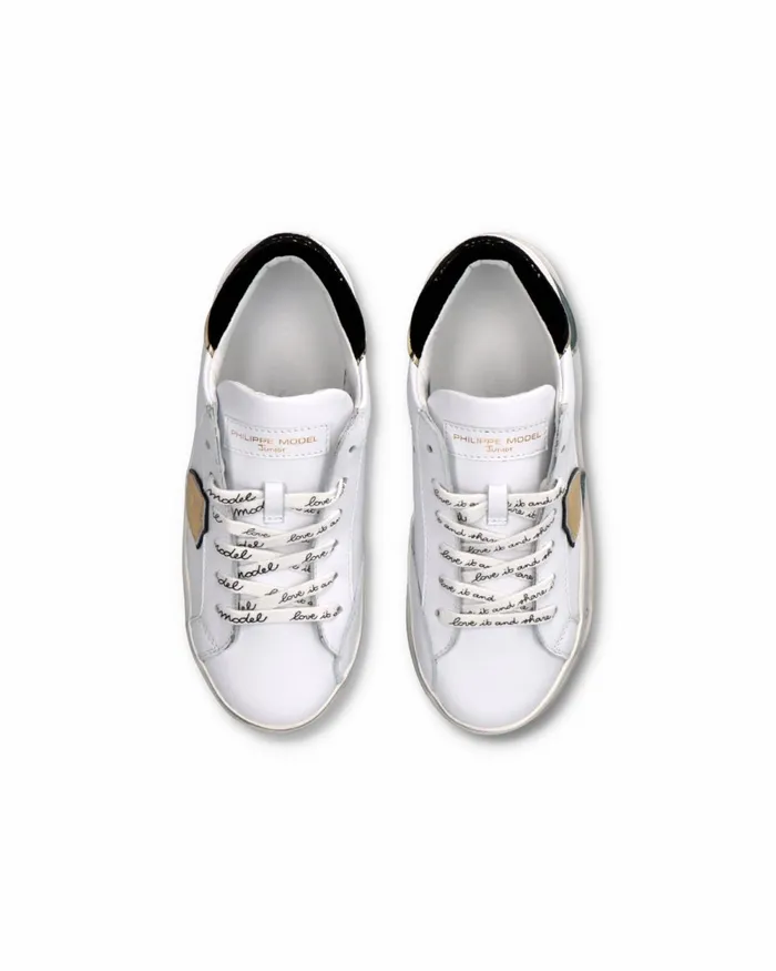 Kids Sneakers Paris Tennis Kids White Brown JUNIOR Philippe Model Paris Kids Junior 2840