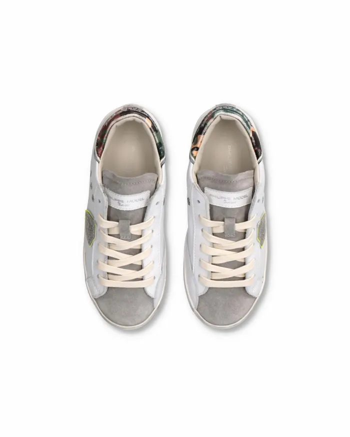 Kids Sneakers Paris Tennis Kids White Fluo Green JUNIOR Philippe Model Paris Kids Junior 2840