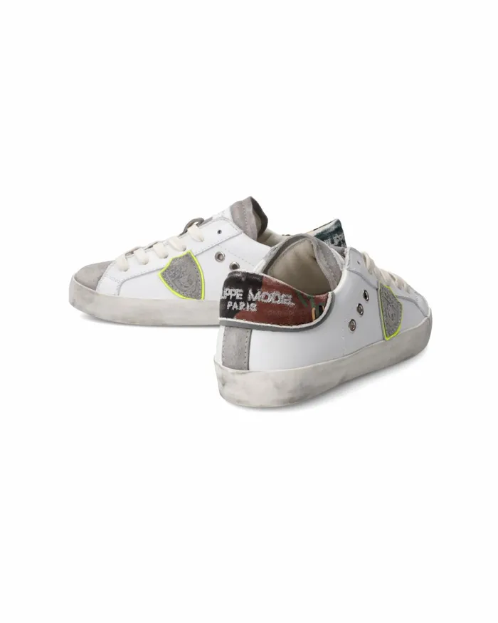 Kids Sneakers Paris Tennis Kids White Fluo Green JUNIOR Philippe Model Paris Kids Junior 2840