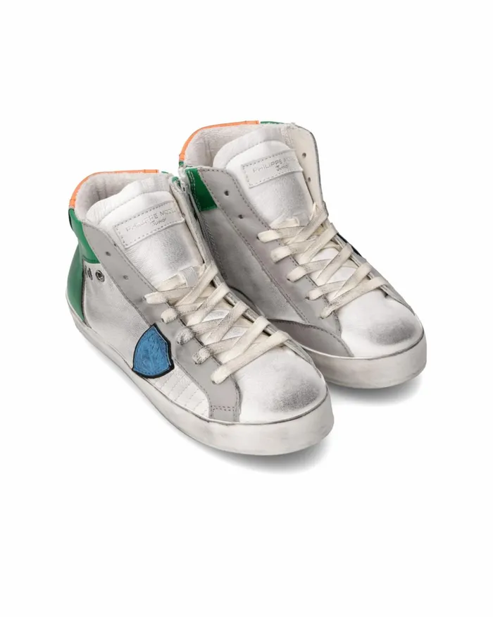 Kids Sneakers Paris Tennis Kids White Green Orange JUNIOR Philippe Model Paris Kids Junior 2840 Kids Sneakers Paris Tennis Kids White Green Orange JUNIOR Philippe Model Paris Kids Junior 2840