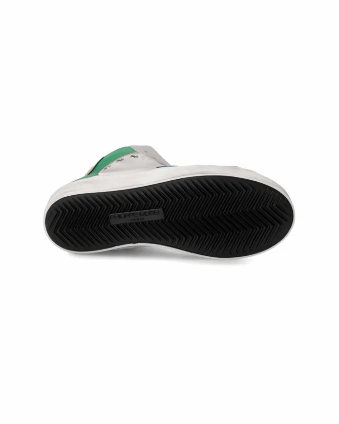 Kids Sneakers Paris Tennis Kids White Green Orange JUNIOR Philippe Model Paris Kids Junior 2840