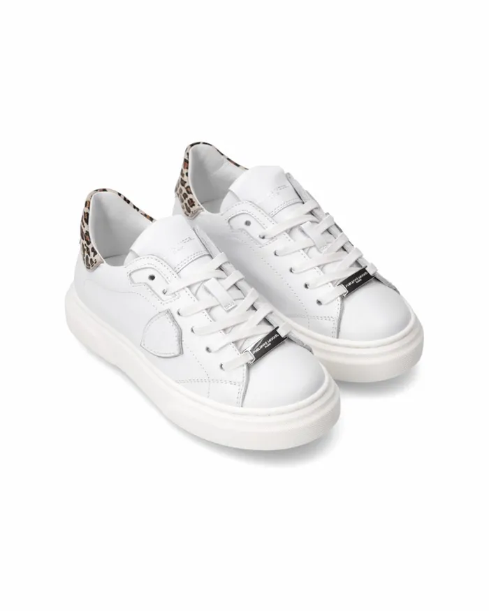 Kids Sneakers Temple Tennis Junior White Animalier JUNIOR Philippe Model Paris Kids Mini Me Kids Sneakers Temple Tennis Junior White Animalier JUNIOR Philippe Model Paris Kids Mini Me