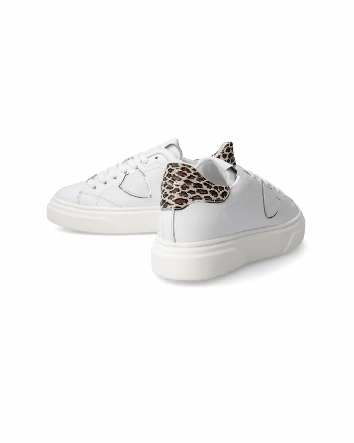 Kids Sneakers Temple Tennis Junior White Animalier JUNIOR Philippe Model Paris Kids Mini Me