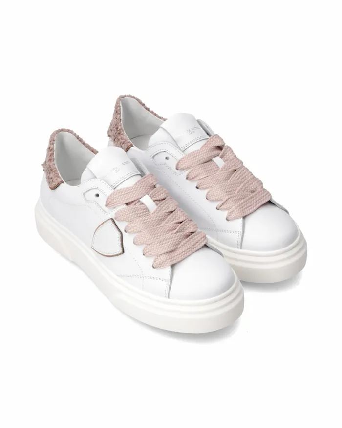 Kids Sneakers Temple Tennis Junior White Pink JUNIOR Philippe Model Paris Kids Junior 2840