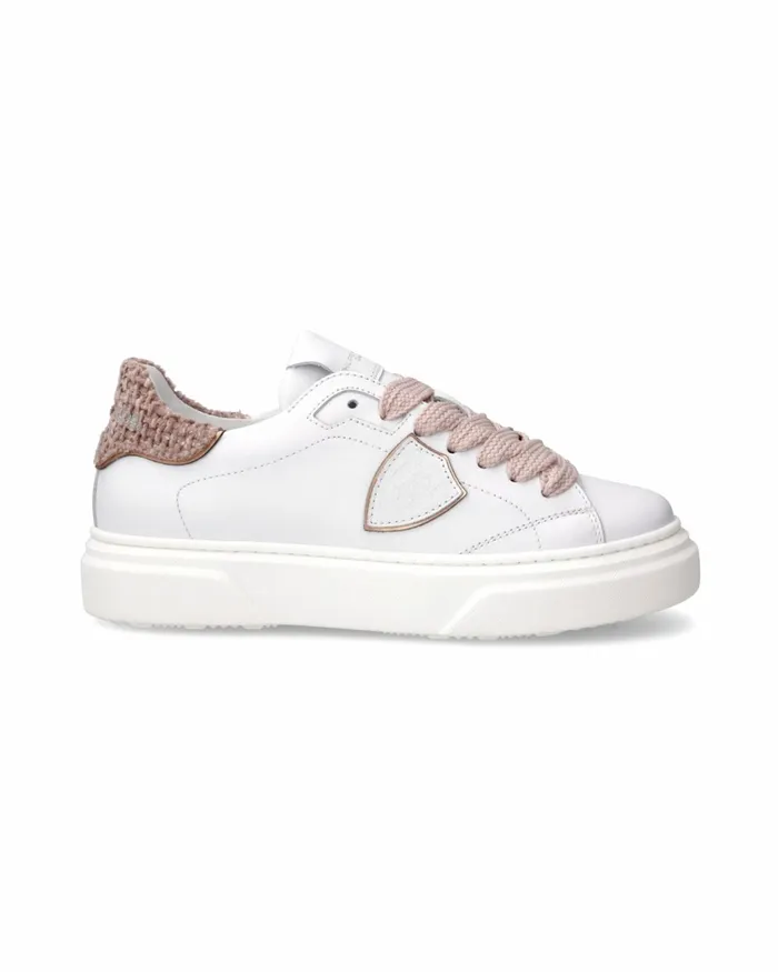 Kids Sneakers Temple Tennis Junior White Pink JUNIOR Philippe Model Paris Kids Junior 2840