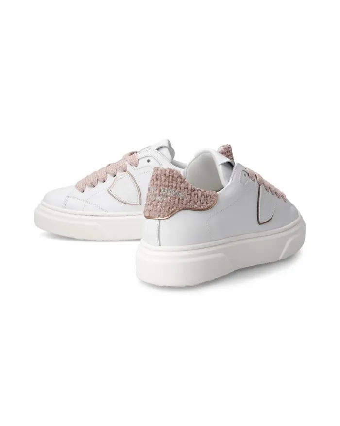 Kids Sneakers Temple Tennis Junior White Pink JUNIOR Philippe Model Paris Kids Junior 2840