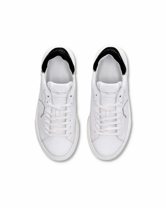 Kids Temple Junior039s WhiteBlack Low Sneakers Philippe Model Paris Kids Junior 2840