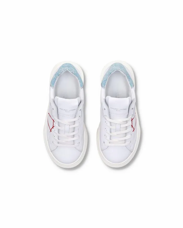 Kids Temple Sneakers Junior039s White Light Blue Shoes Philippe Model Paris Kids Junior 2840